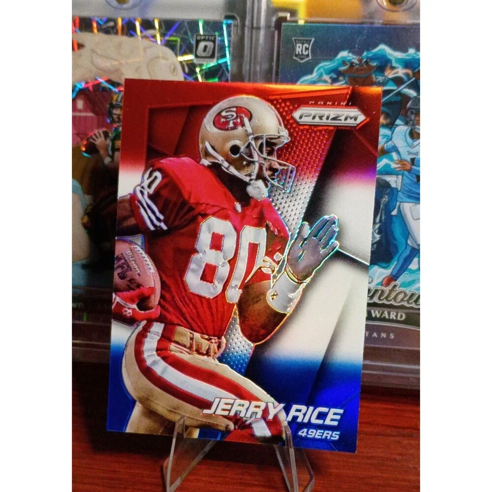 2014 Panini Prizm - Jerry Rice #4 Red White & Blue Prizm